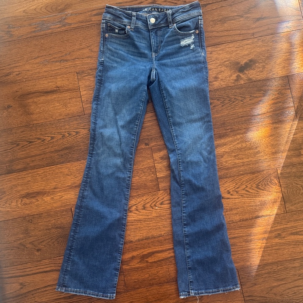 American Eagle Outfitters Women's Boot Cut Jeans - Dark Blue